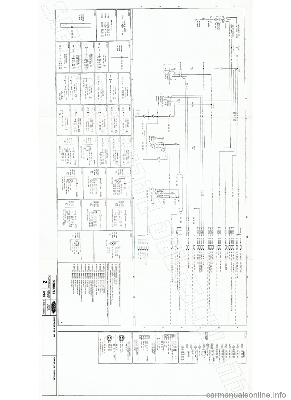 FORD SIERRA 1992 2.G Wiring Diagrams Workshop Manual FORD SIERRA 1992 2.G Wiring Diagrams Workshop Manual