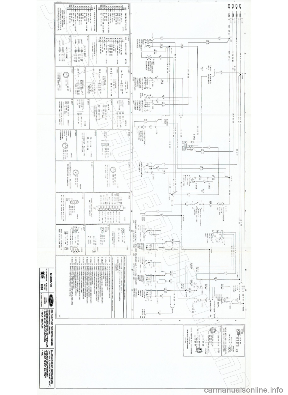 FORD SIERRA 1992 2.G Wiring Diagrams Service Manual FORD SIERRA 1992 2.G Wiring Diagrams Service Manual