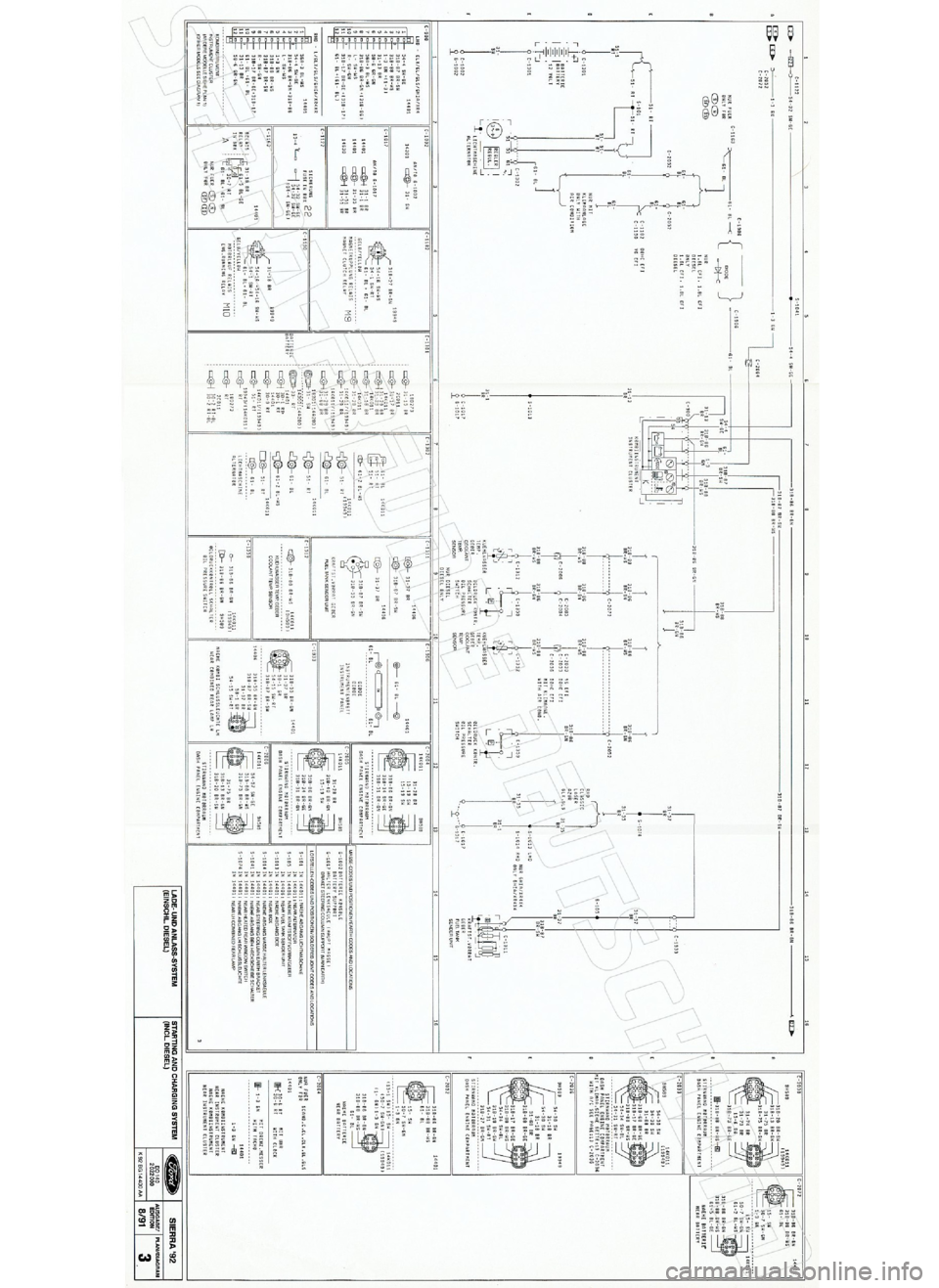 FORD SIERRA 1992 2.G Wiring Diagrams Workshop Manual FORD SIERRA 1992 2.G Wiring Diagrams Workshop Manual