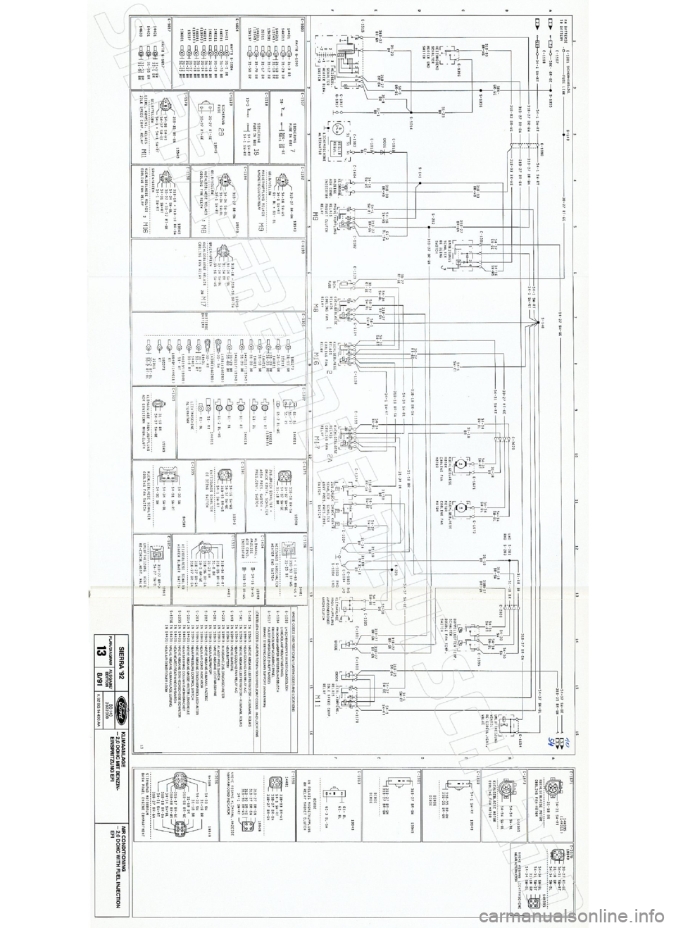 FORD SIERRA 1992 2.G Wiring Diagrams Repair Manual 