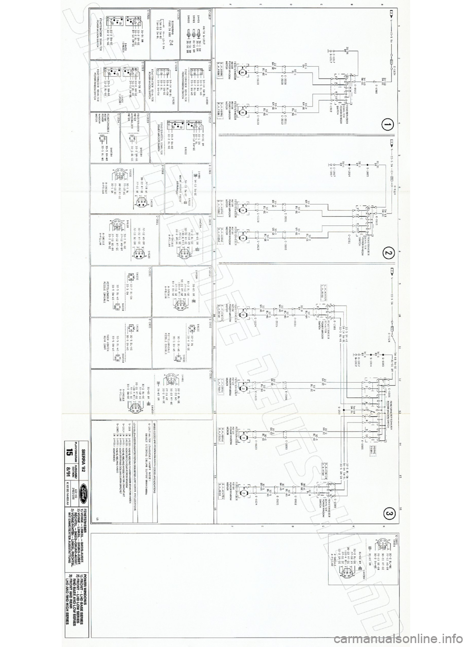 FORD SIERRA 1992 2.G Wiring Diagrams Repair Manual 
