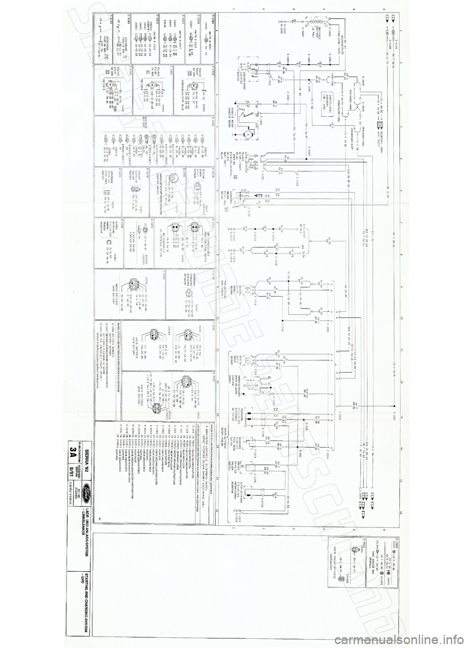 FORD SIERRA 1992 2.G Wiring Diagrams Workshop Manual FORD SIERRA 1992 2.G Wiring Diagrams Workshop Manual