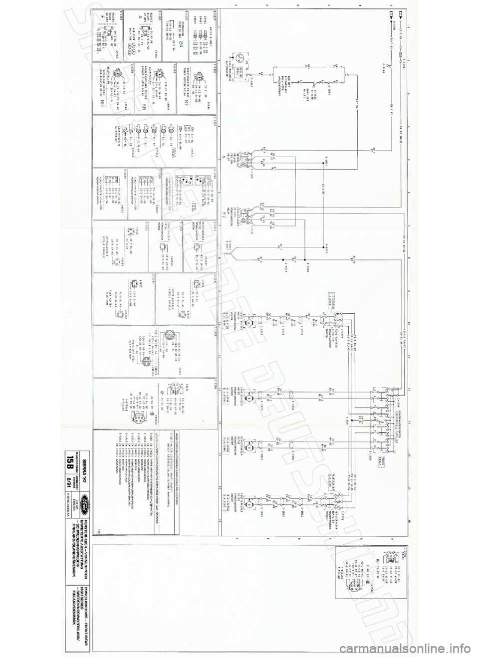 FORD SIERRA 1992 2.G Wiring Diagrams Repair Manual 