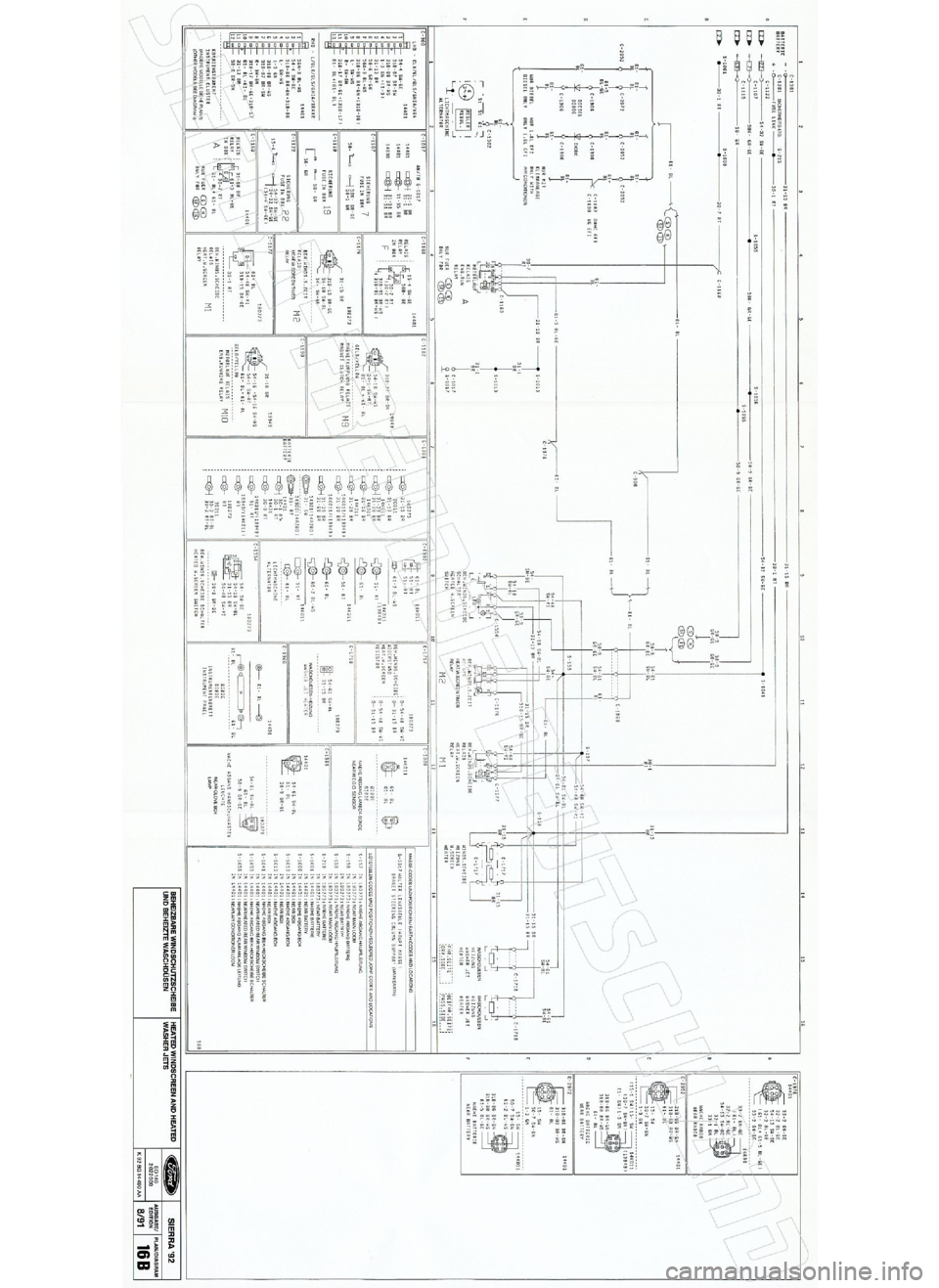 FORD SIERRA 1992 2.G Wiring Diagrams Repair Manual 
