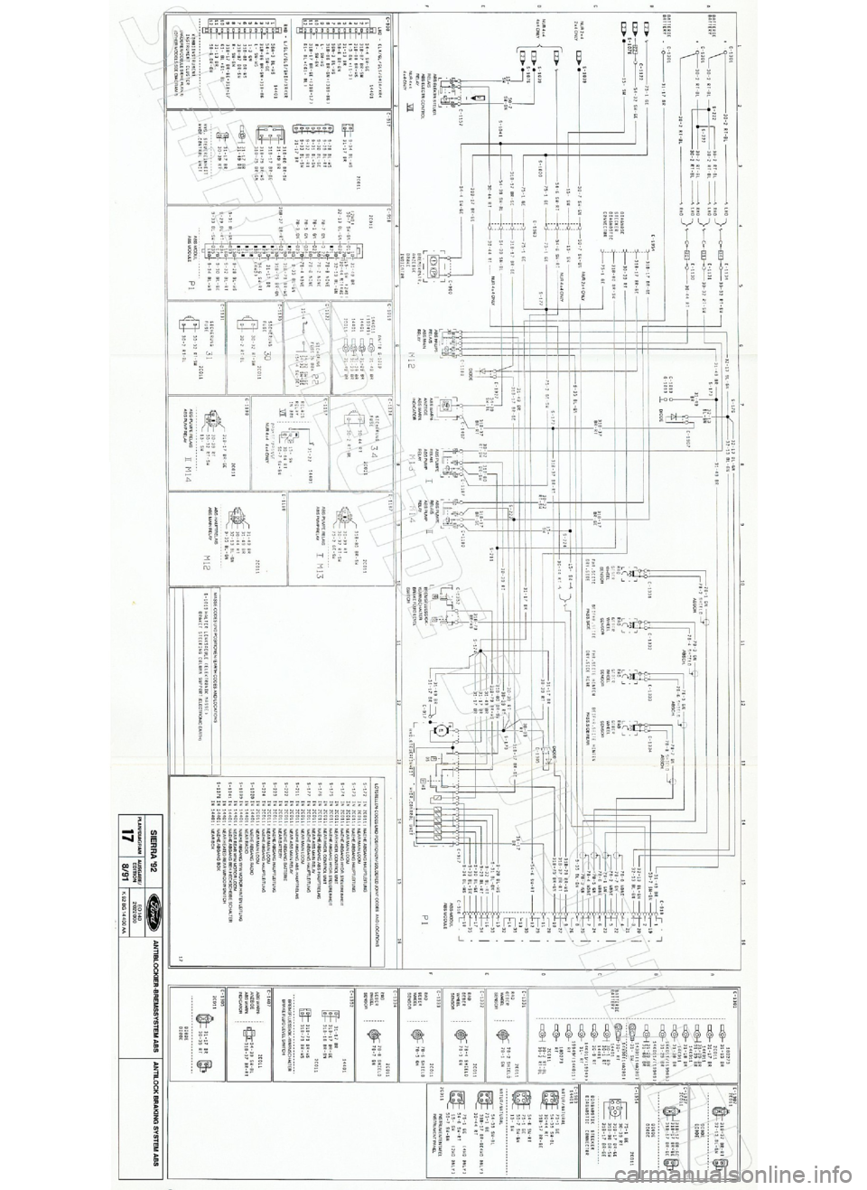 FORD SIERRA 1992 2.G Wiring Diagrams Repair Manual 