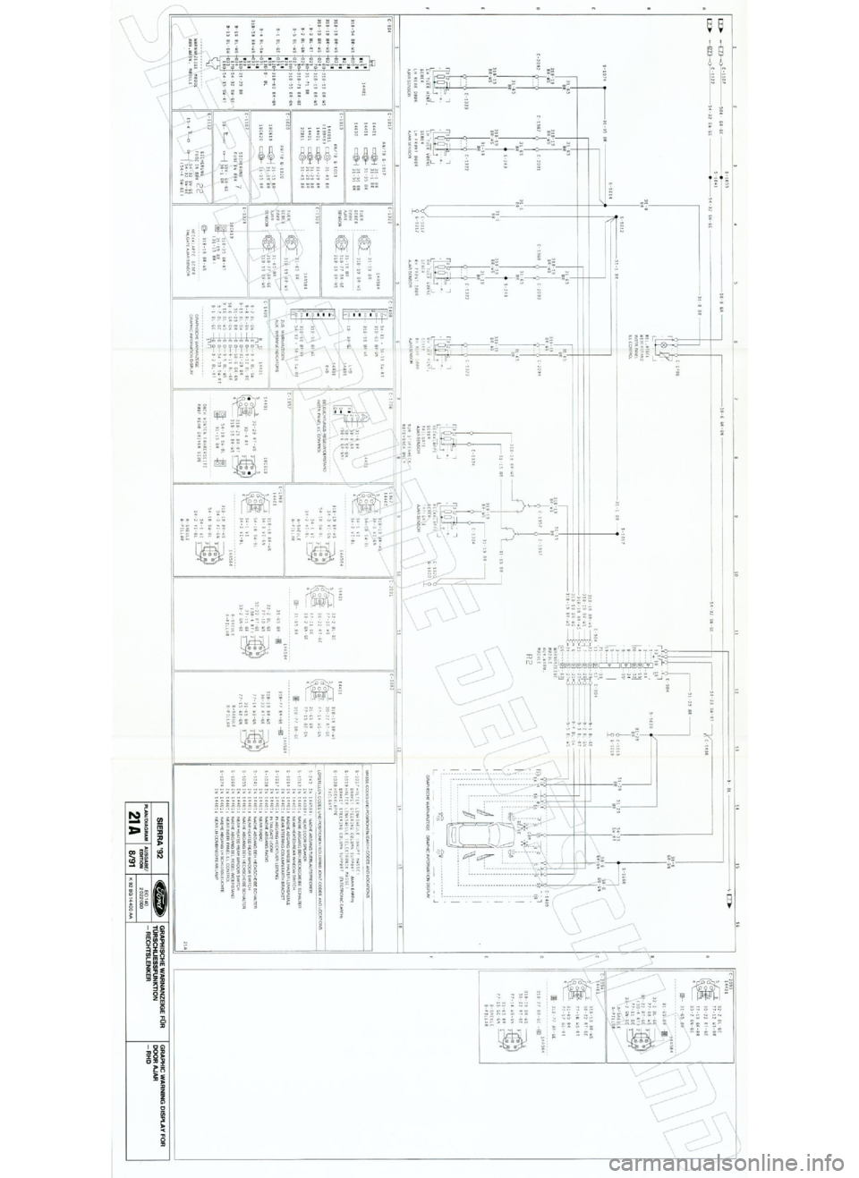 FORD SIERRA 1992 2.G Wiring Diagrams Manual PDF FORD SIERRA 1992 2.G Wiring Diagrams Manual PDF