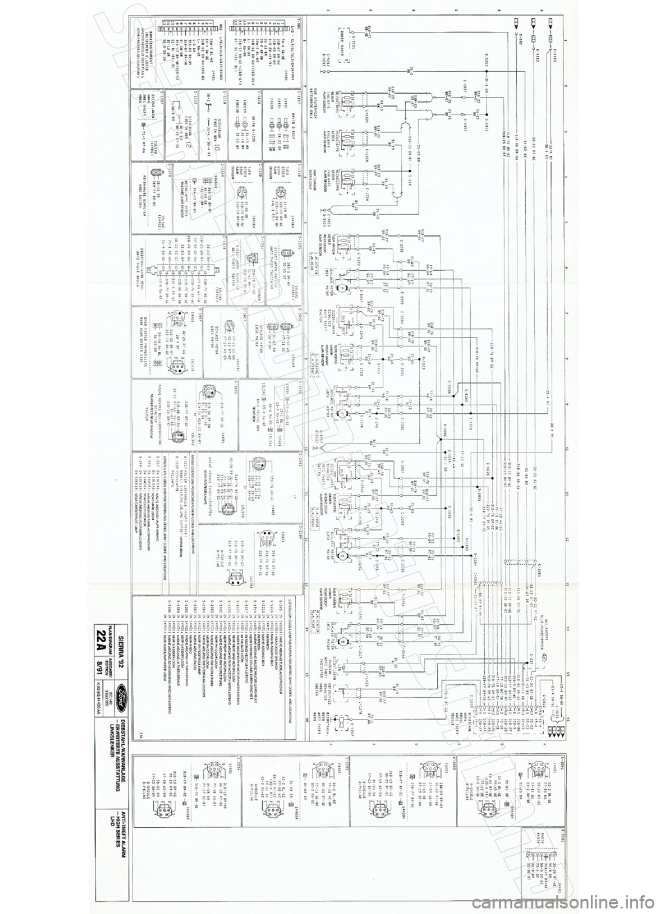FORD SIERRA 1992 2.G Wiring Diagrams Manual PDF FORD SIERRA 1992 2.G Wiring Diagrams Manual PDF
