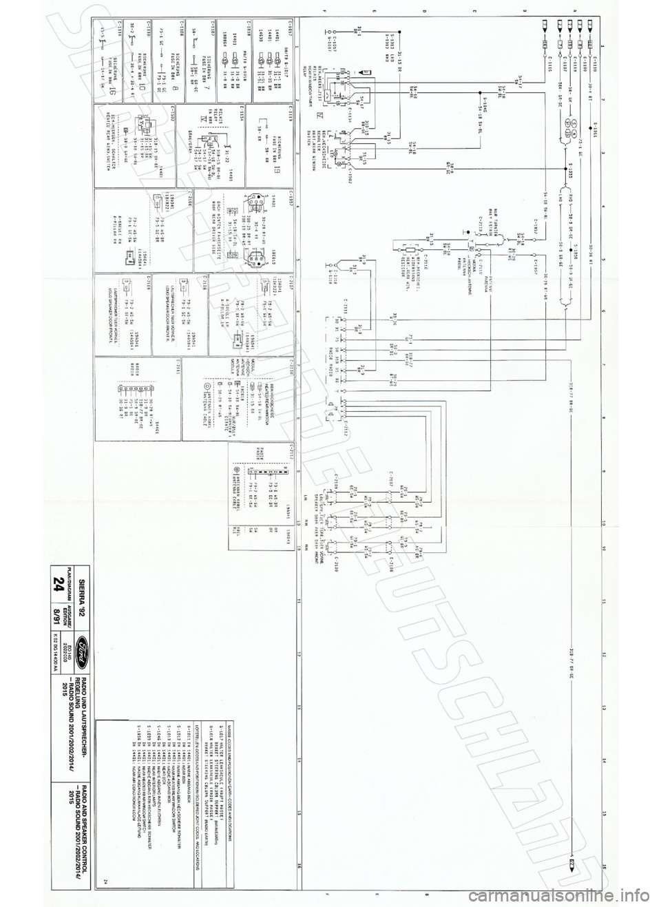 FORD SIERRA 1992 2.G Wiring Diagrams Manual PDF FORD SIERRA 1992 2.G Wiring Diagrams Manual PDF