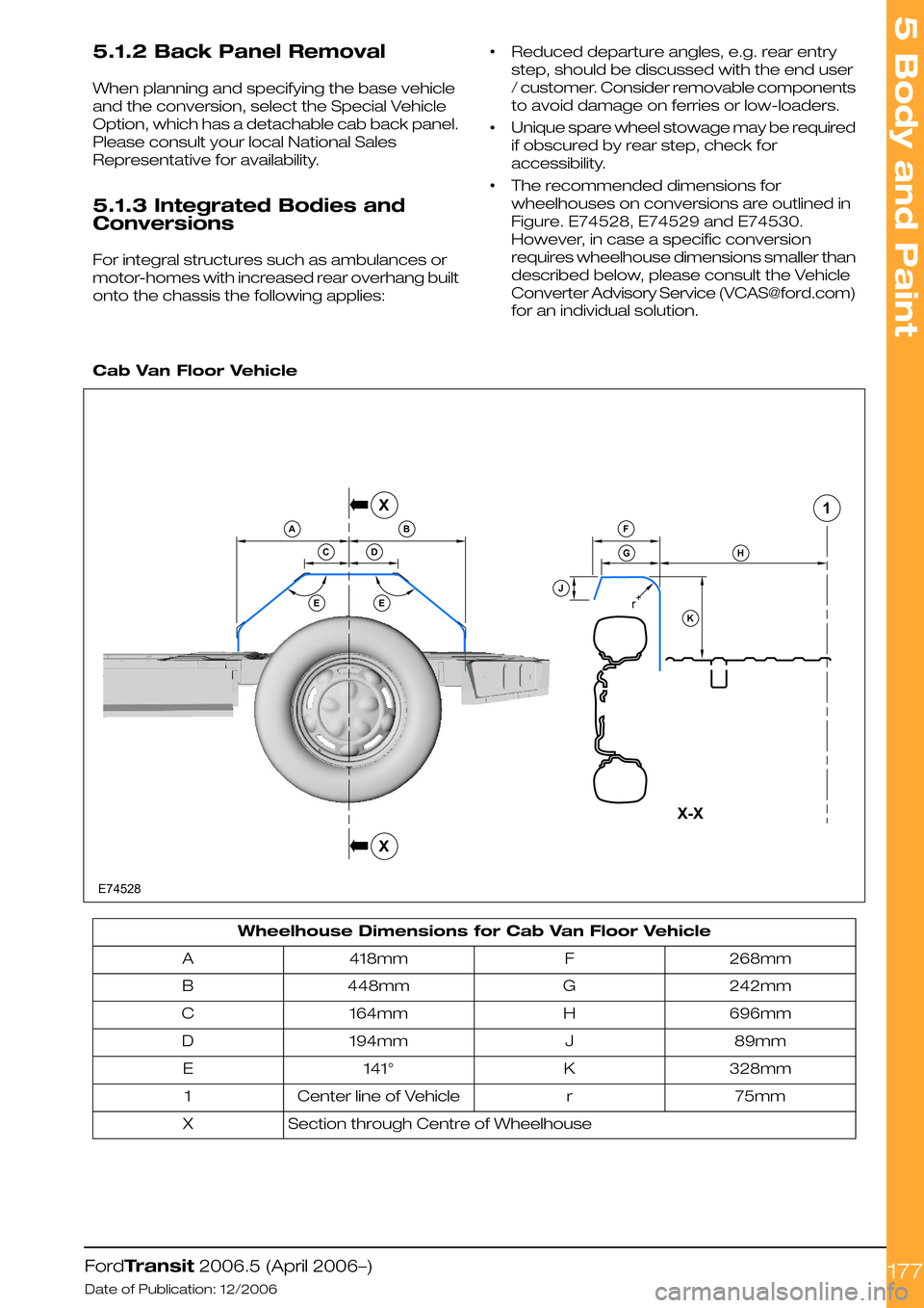 FORD TRANSIT 2006 7.G Body And Equipment Mounting Section Manual 5.1.2 Back Panel Removal
When planning and specifying the base vehicle
and the conversion, select the Special Vehicle
Option, which has a detachable cab back panel.
Please consult your local National FORD TRANSIT 2006 7.G Body And Equipment Mounting Section Manual 5.1.2 Back Panel Removal
When planning and specifying the base vehicle
and the conversion, select the Special Vehicle
Option, which has a detachable cab back panel.
Please consult your local National