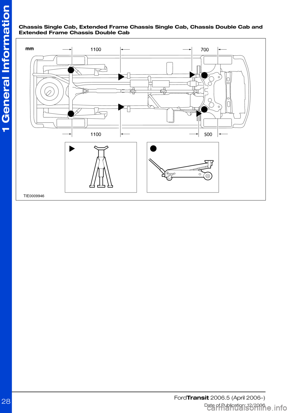 FORD TRANSIT 2006 7.G Body And Equipment Mounting Section Manual
Chassis Single Cab, Extended Frame Chassis Single Cab, Chassis Double Cab and
Extended Frame Chassis Double Cab
FordTransit 2006.5 (April 2006–)
Date of Publication: 12/2006
1 General Information
FORD TRANSIT 2006 7.G Body And Equipment Mounting Section Manual
Chassis Single Cab, Extended Frame Chassis Single Cab, Chassis Double Cab and
Extended Frame Chassis Double Cab
FordTransit 2006.5 (April 2006–)
Date of Publication: 12/2006
1 General Information