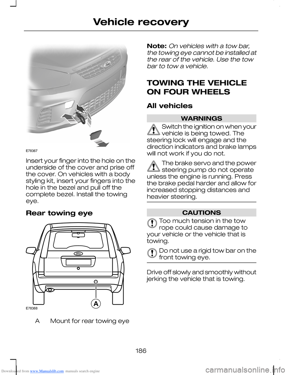 FORD C MAX 2008 1.G Owners Manual Downloaded from www.Manualslib.com manuals search engine Insert your finger into the hole on theunderside of the cover and prise offthe cover. On vehicles with a bodystyling kit, insert your fingers i FORD C MAX 2008 1.G Owners Manual Downloaded from www.Manualslib.com manuals search engine Insert your finger into the hole on theunderside of the cover and prise offthe cover. On vehicles with a bodystyling kit, insert your fingers i