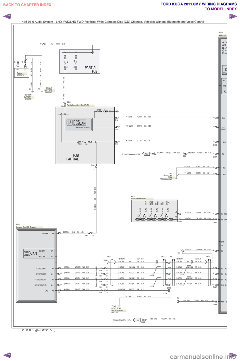 Ford Kuga 2011 1 G Wiring Diagram Workshop Manual  655