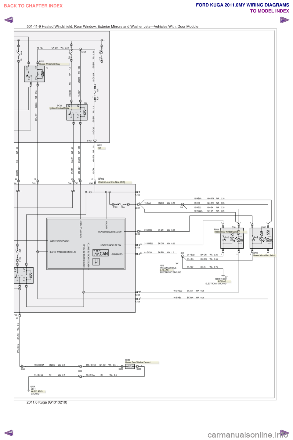 Ford Kuga 2011 1 G Wiring Diagram Workshop Manual  655