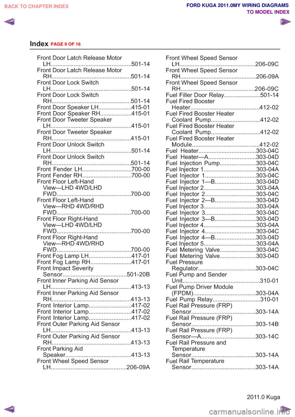 FORD KUGA 2011 1.G Wiring Diagram Workshop Manual Front Door Latch Release MotorLH................................................. 501-14
Front Door Latch Release Motor RH................................................ 501-14
Front Door Lock Switch FORD KUGA 2011 1.G Wiring Diagram Workshop Manual Front Door Latch Release MotorLH................................................. 501-14
Front Door Latch Release Motor RH................................................ 501-14
Front Door Lock Switch