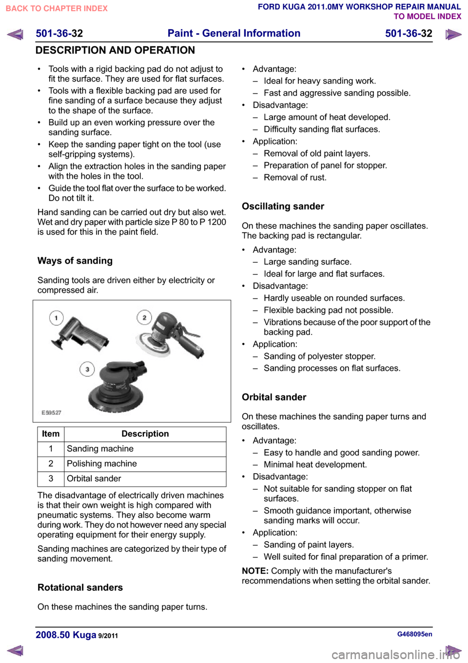 FORD KUGA 2011 1.G Workshop Manual �