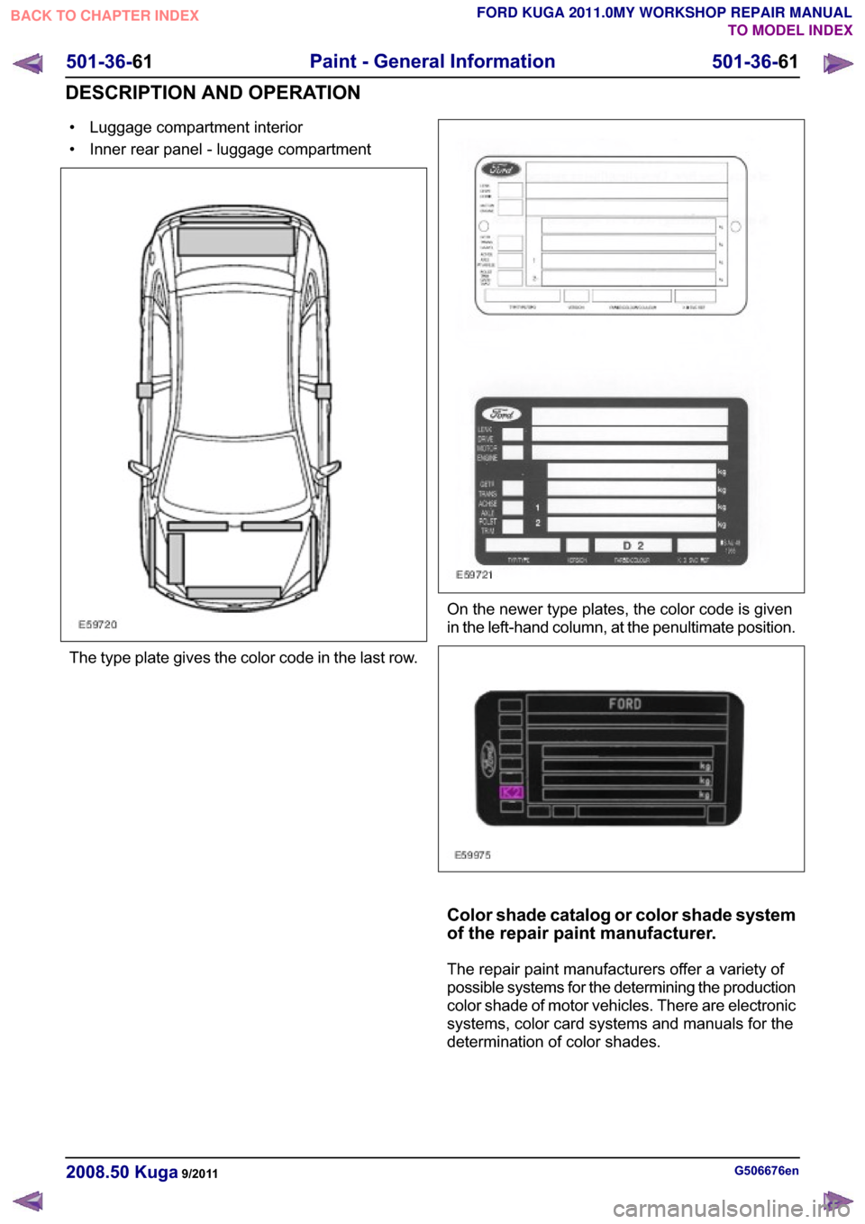 FORD KUGA 2011 1.G Workshop Manual �