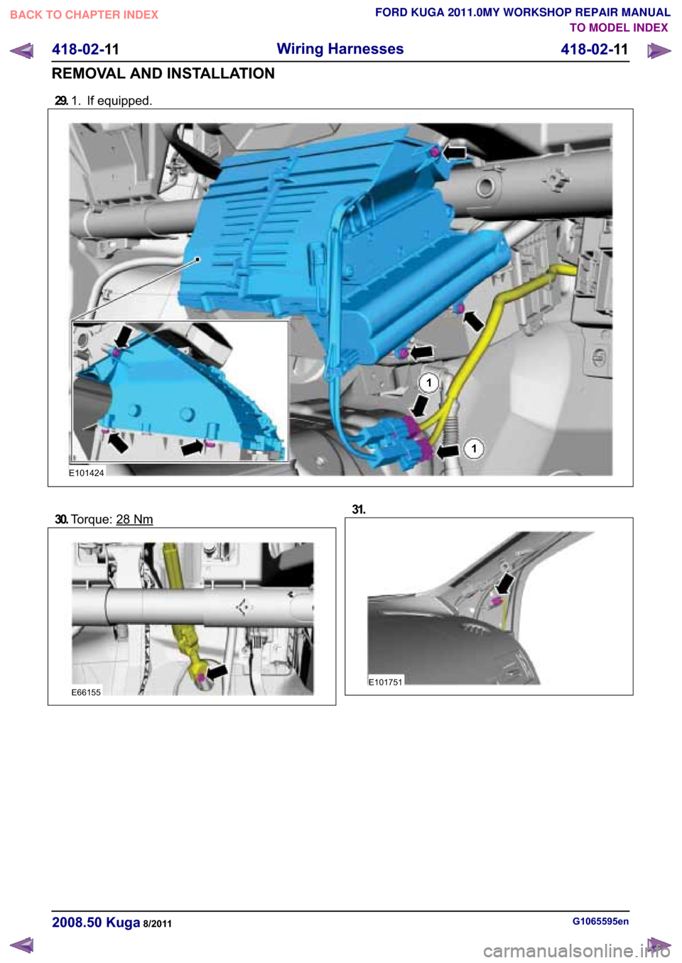 FORD KUGA 2011 1.G Workshop Manual ����,�I �H�T�X�L�S�S�H�G�
��
�(������
�
�
��� �7�R�U�T�X�H� ���1�P
�(�����
���
�(������
�*��������H�Q������� �.�X�J�D������
������� ��
�: