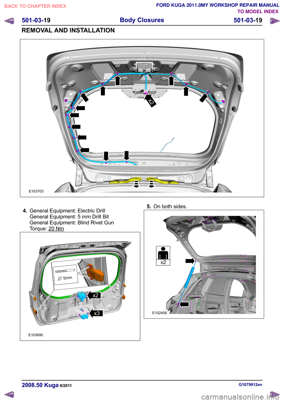 FORD KUGA 2011 1.G Workshop Manual �(������
�[�
���*�H�Q�H�U�D�O �(�T�X�L�S�P�H�Q�W� �(�O�H�F�W�U�L�F ��U�L�O�O
�*�H�Q�H�U�D�O �(�T�X�L�S�P�H�Q�W� � �P�P ��U�L�O�O �%�L�W
�*�H�Q�H�U�D�O �(�T�X�L�S�P�H�Q�W� �%�O�L�Q�G �5�