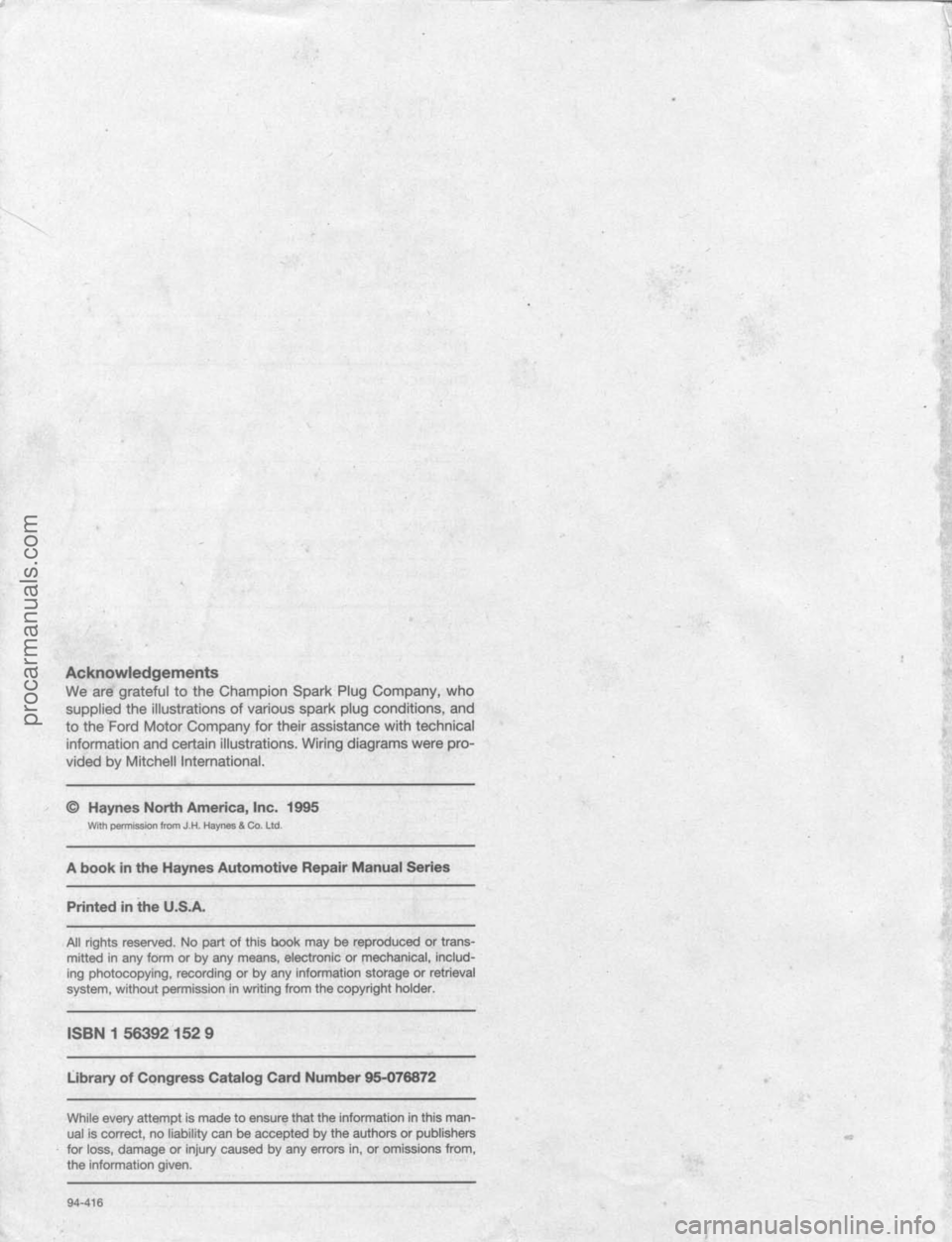 FORD BRONCO 1980  Service Repair Manual procarmanuals.com  