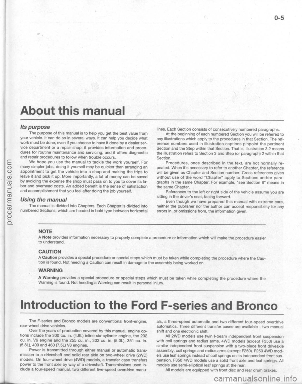 FORD BRONCO 1980  Service Repair Manual procarmanuals.com  