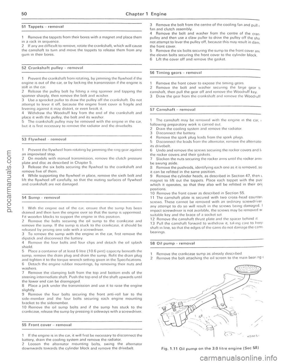 FORD CAPRI 1974 Workshop Manual \.
50 C hapter 1 Engine
51 T llp pcts -removat
Remove the 1<lP11C1S I.om their bores with ,1 1ll1lgnct "nd pl,lee them ,, 11 r,lek in sequence. 2 If (lny <lIe (1I111cull10 remove, .ot.:l1C the cr FORD CAPRI 1974 Workshop Manual \.
50 C hapter 1 Engine
51 T llp pcts -removat
Remove the 1<lP11C1S I.om their bores with ,1 1ll1lgnct "nd pl,lee them ,, 11 r,lek in sequence. 2 If (lny <lIe (1I111cull10 remove, .ot.:l1C the cr