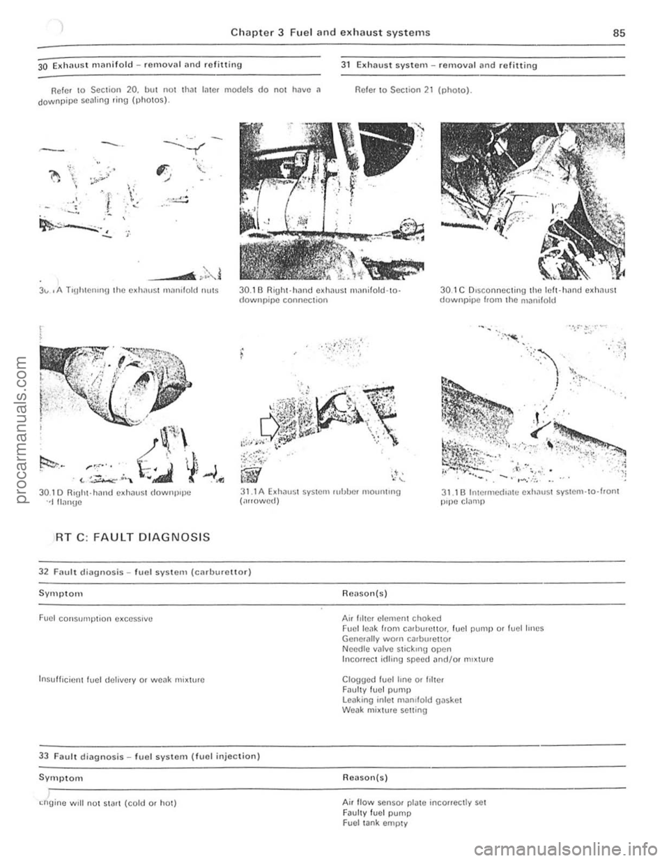 FORD CAPRI 1974 Manual Online Chapter 3 Fuel and exhaust systems
30 E~haust manifold -rOllloval nnd r e fitting
Rcle . \0 Section 20. but not that 1,11C models do nOI have n downpipo scaling ring (photos)
~ ..
y
" ..:
;. FORD CAPRI 1974 Manual Online Chapter 3 Fuel and exhaust systems
30 E~haust manifold -rOllloval nnd r e fitting
Rcle . \0 Section 20. but not that 1,11C models do nOI have n downpipo scaling ring (photos)
~ ..
y
" ..:
;.