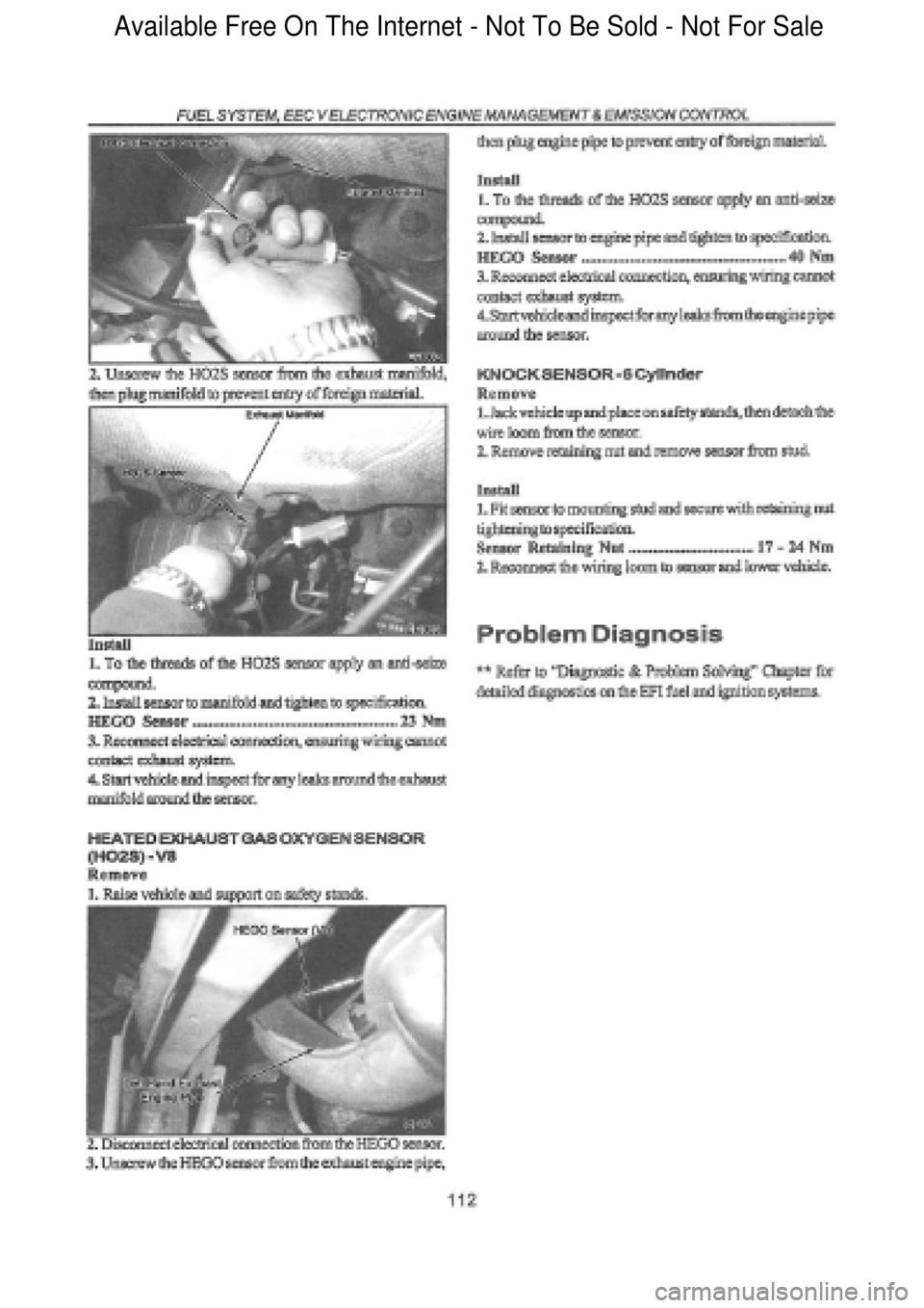 FORD FALCON 1998 Workshop Manual Available Free On The Internet - Not To Be Sold - Not For Sale FORD FALCON 1998 Workshop Manual Available Free On The Internet - Not To Be Sold - Not For Sale