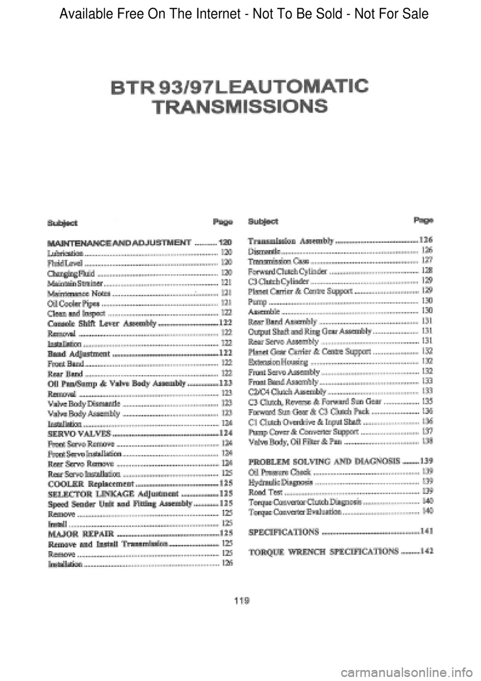 FORD FALCON 1998 Workshop Manual Available Free On The Internet - Not To Be Sold - Not For Sale FORD FALCON 1998 Workshop Manual Available Free On The Internet - Not To Be Sold - Not For Sale