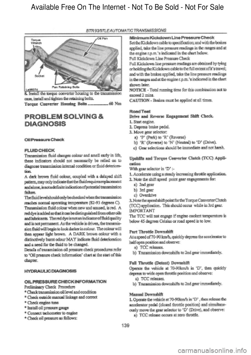 FORD FALCON 1998 Workshop Manual Available Free On The Internet - Not To Be Sold - Not For Sale FORD FALCON 1998 Workshop Manual Available Free On The Internet - Not To Be Sold - Not For Sale