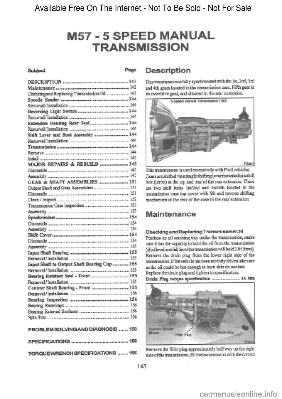 FORD FALCON 1998 Workshop Manual Available Free On The Internet - Not To Be Sold - Not For Sale FORD FALCON 1998 Workshop Manual Available Free On The Internet - Not To Be Sold - Not For Sale