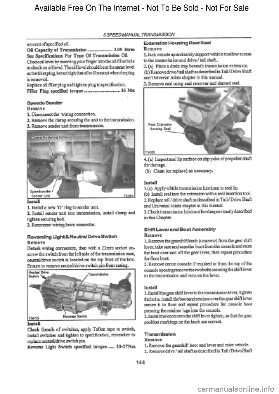 FORD FALCON 1998 Workshop Manual Available Free On The Internet - Not To Be Sold - Not For Sale FORD FALCON 1998 Workshop Manual Available Free On The Internet - Not To Be Sold - Not For Sale