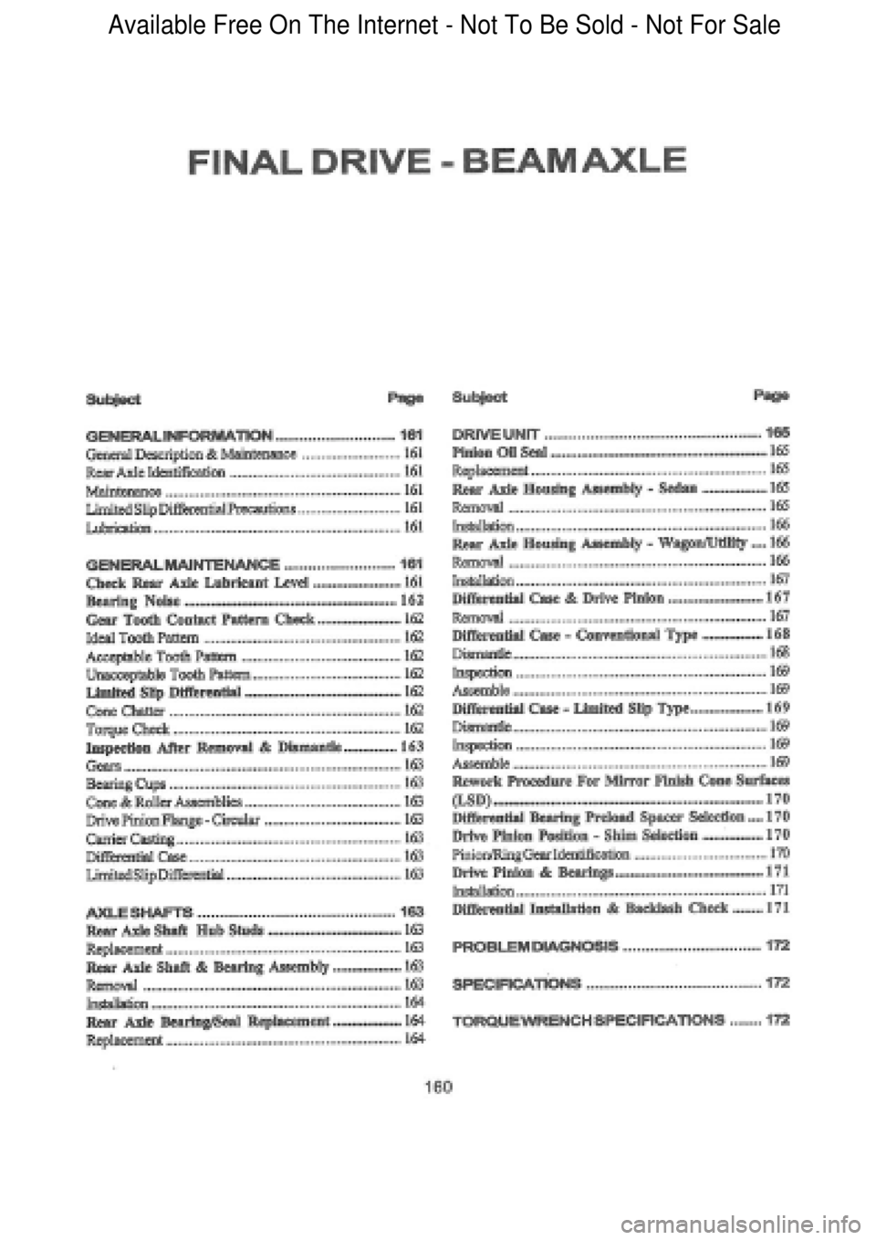 FORD FALCON 1998 Workshop Manual Available Free On The Internet - Not To Be Sold - Not For Sale FORD FALCON 1998 Workshop Manual Available Free On The Internet - Not To Be Sold - Not For Sale