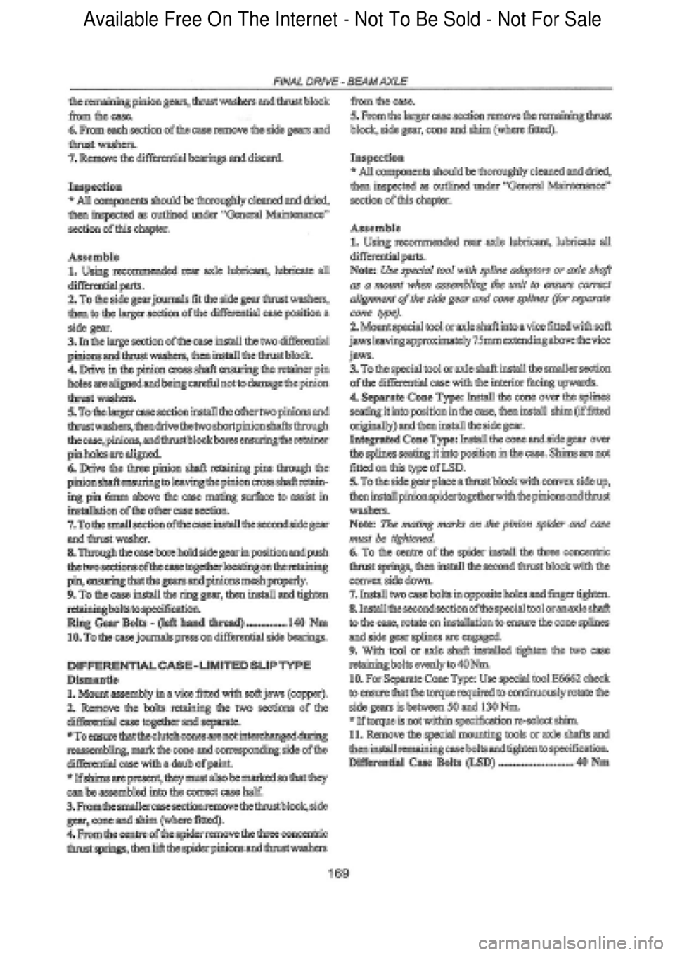 FORD FALCON 1998 Workshop Manual Available Free On The Internet - Not To Be Sold - Not For Sale FORD FALCON 1998 Workshop Manual Available Free On The Internet - Not To Be Sold - Not For Sale