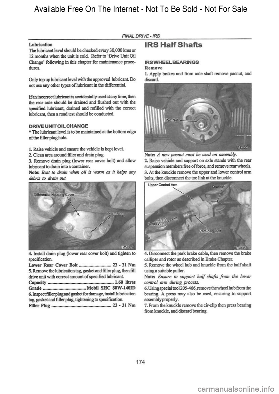 FORD FALCON 1998 Workshop Manual Available Free On The Internet - Not To Be Sold - Not For Sale FORD FALCON 1998 Workshop Manual Available Free On The Internet - Not To Be Sold - Not For Sale
