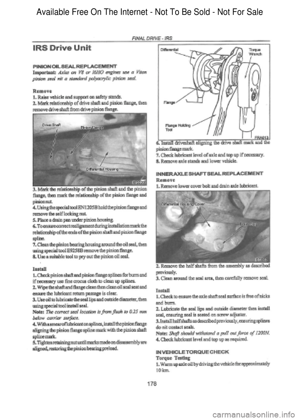 FORD FALCON 1998 Workshop Manual Available Free On The Internet - Not To Be Sold - Not For Sale FORD FALCON 1998 Workshop Manual Available Free On The Internet - Not To Be Sold - Not For Sale