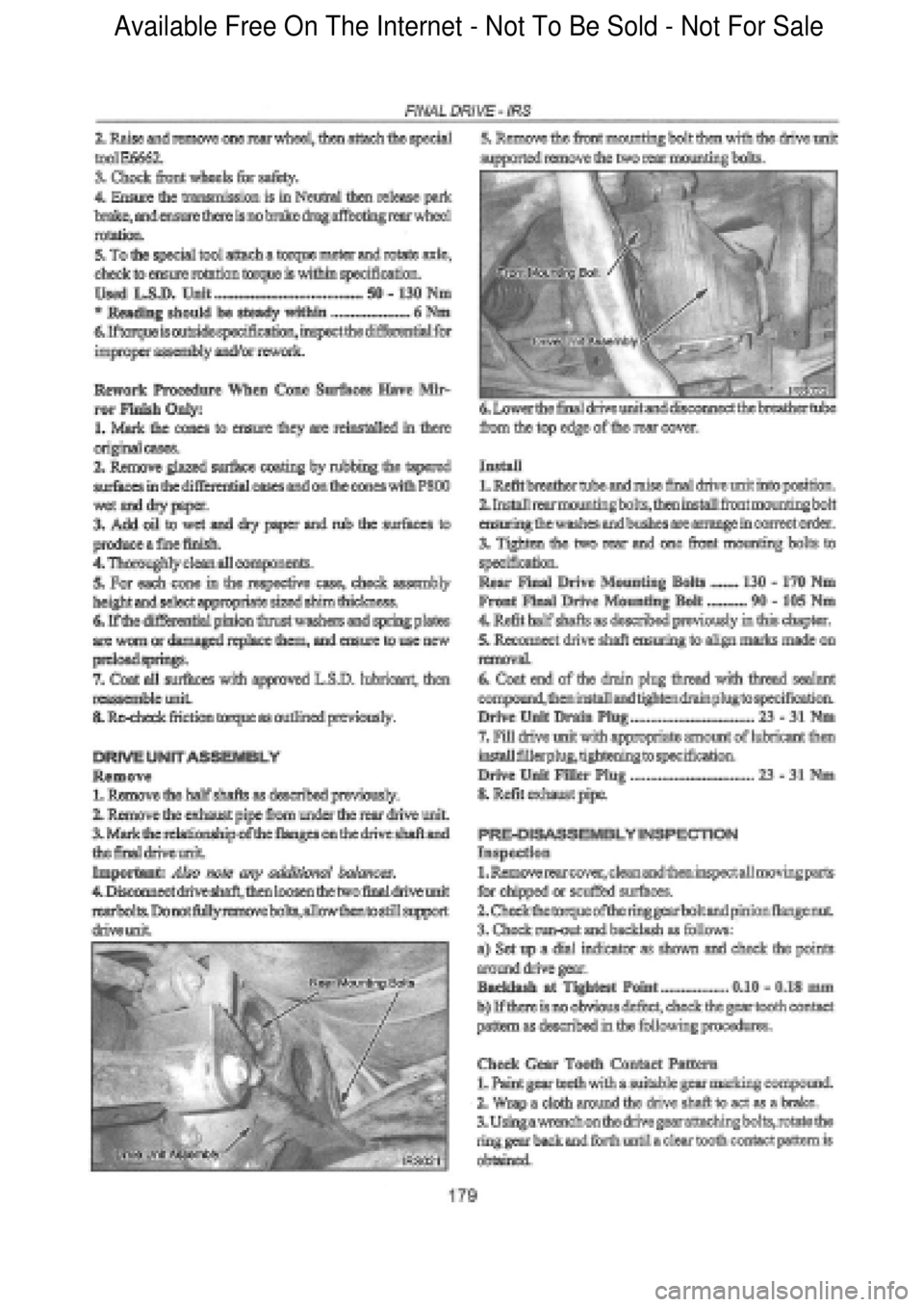 FORD FALCON 1998 Workshop Manual Available Free On The Internet - Not To Be Sold - Not For Sale FORD FALCON 1998 Workshop Manual Available Free On The Internet - Not To Be Sold - Not For Sale