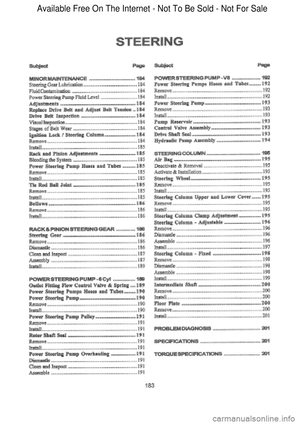 FORD FALCON 1998 Workshop Manual Available Free On The Internet - Not To Be Sold - Not For Sale FORD FALCON 1998 Workshop Manual Available Free On The Internet - Not To Be Sold - Not For Sale
