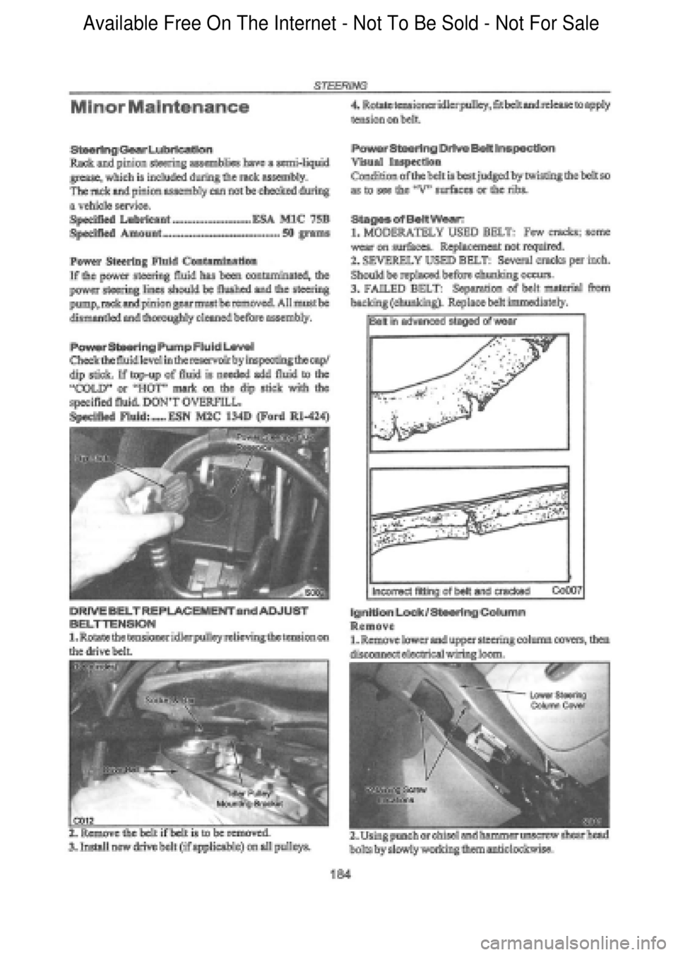 FORD FALCON 1998 Workshop Manual Available Free On The Internet - Not To Be Sold - Not For Sale FORD FALCON 1998 Workshop Manual Available Free On The Internet - Not To Be Sold - Not For Sale