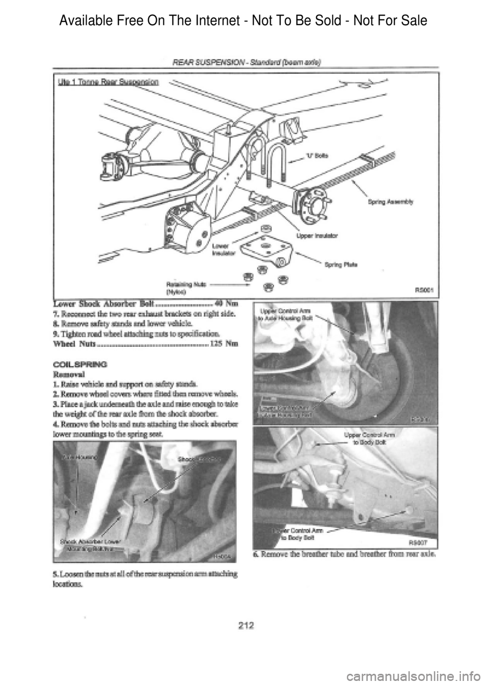 FORD FALCON 1998 Workshop Manual Available Free On The Internet - Not To Be Sold - Not For Sale FORD FALCON 1998 Workshop Manual Available Free On The Internet - Not To Be Sold - Not For Sale