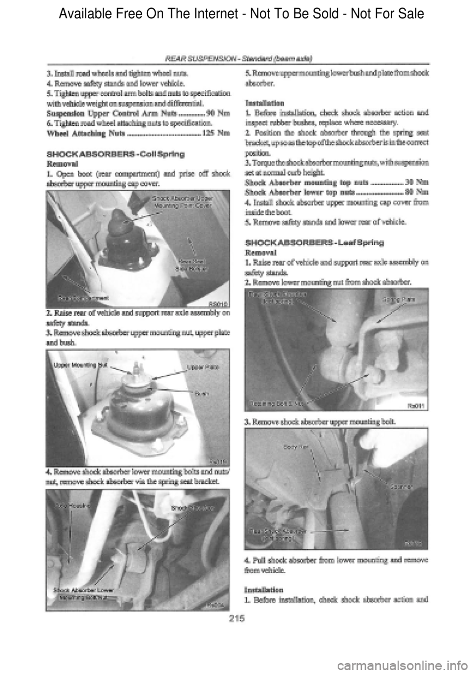 FORD FALCON 1998 Workshop Manual Available Free On The Internet - Not To Be Sold - Not For Sale FORD FALCON 1998 Workshop Manual Available Free On The Internet - Not To Be Sold - Not For Sale
