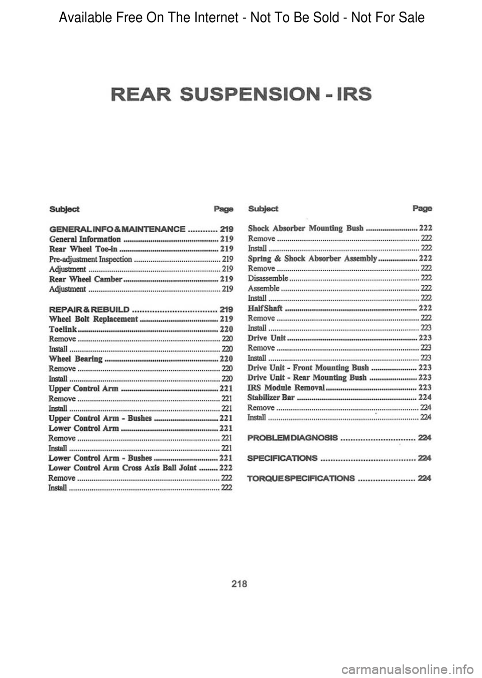 FORD FALCON 1998 Workshop Manual Available Free On The Internet - Not To Be Sold - Not For Sale FORD FALCON 1998 Workshop Manual Available Free On The Internet - Not To Be Sold - Not For Sale