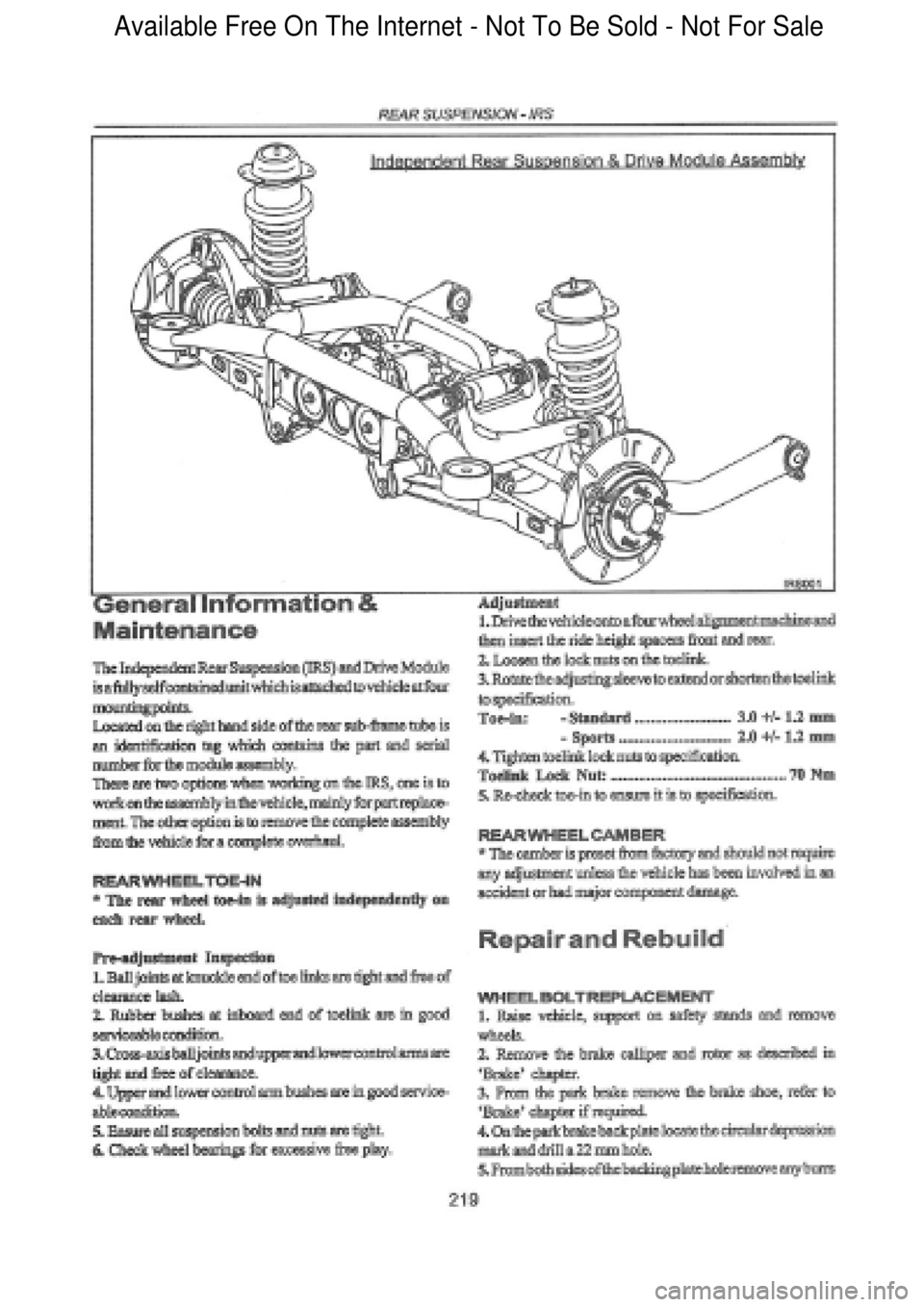 FORD FALCON 1998 Workshop Manual Available Free On The Internet - Not To Be Sold - Not For Sale FORD FALCON 1998 Workshop Manual Available Free On The Internet - Not To Be Sold - Not For Sale