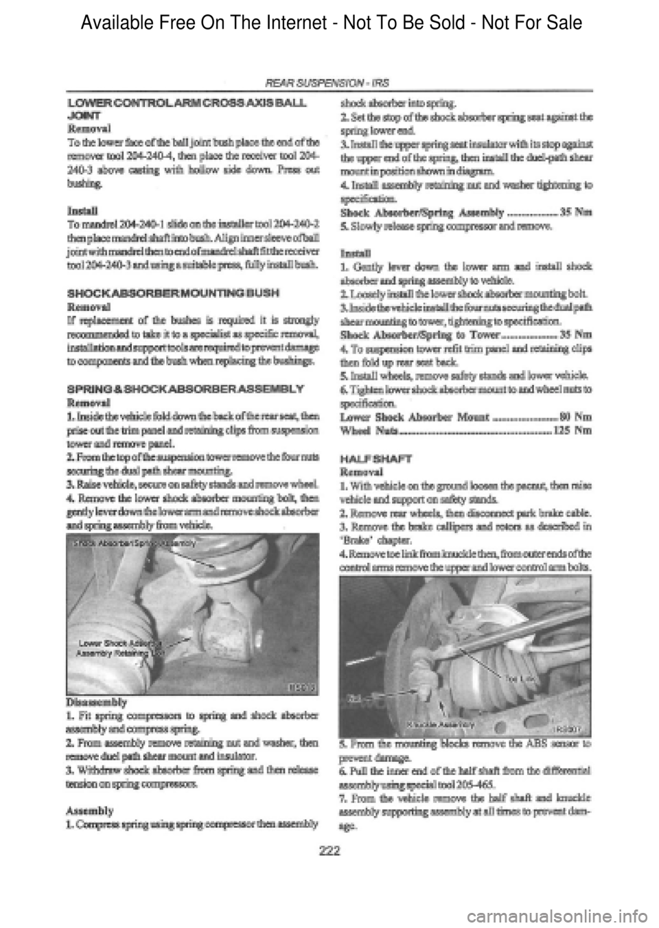 FORD FALCON 1998 Workshop Manual Available Free On The Internet - Not To Be Sold - Not For Sale FORD FALCON 1998 Workshop Manual Available Free On The Internet - Not To Be Sold - Not For Sale
