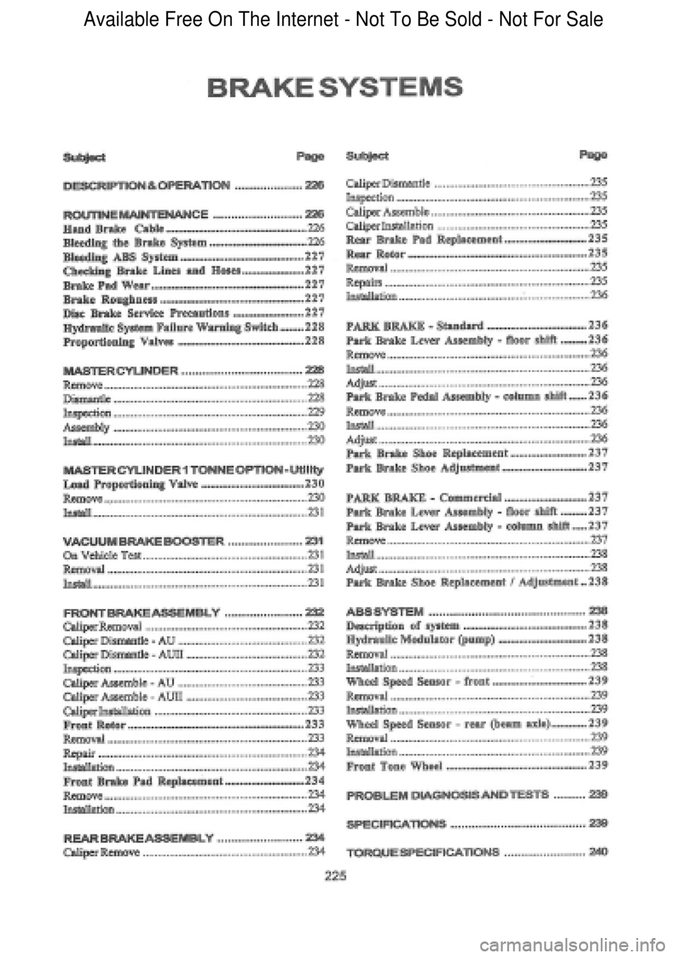 FORD FALCON 1998 Workshop Manual Available Free On The Internet - Not To Be Sold - Not For Sale FORD FALCON 1998 Workshop Manual Available Free On The Internet - Not To Be Sold - Not For Sale