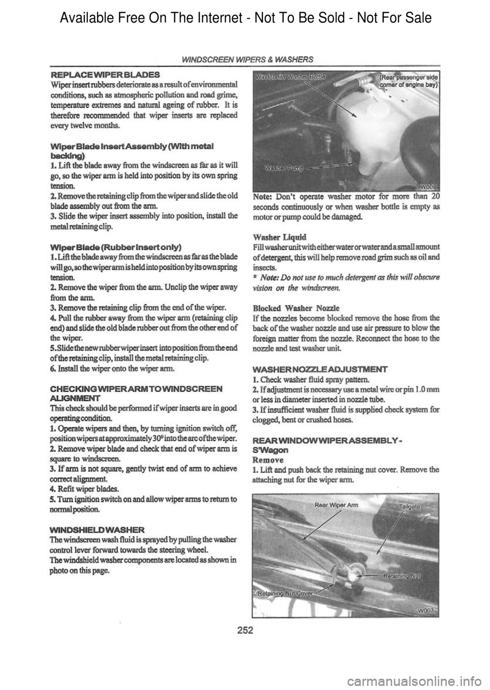 FORD FALCON 1998 Workshop Manual Available Free On The Internet - Not To Be Sold - Not For Sale FORD FALCON 1998 Workshop Manual Available Free On The Internet - Not To Be Sold - Not For Sale