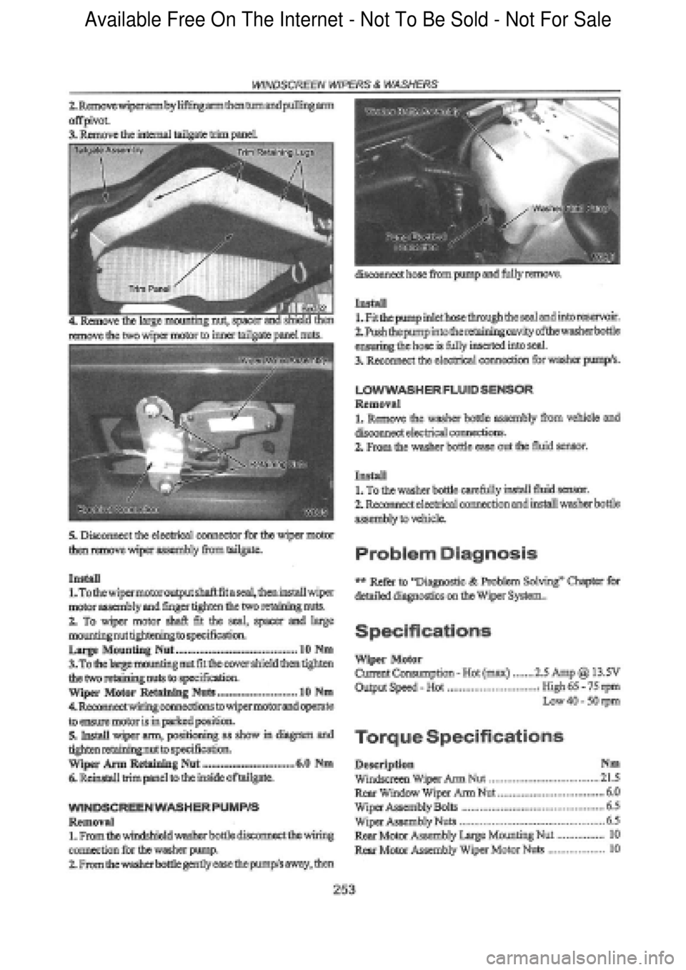 FORD FALCON 1998 Workshop Manual Available Free On The Internet - Not To Be Sold - Not For Sale FORD FALCON 1998 Workshop Manual Available Free On The Internet - Not To Be Sold - Not For Sale