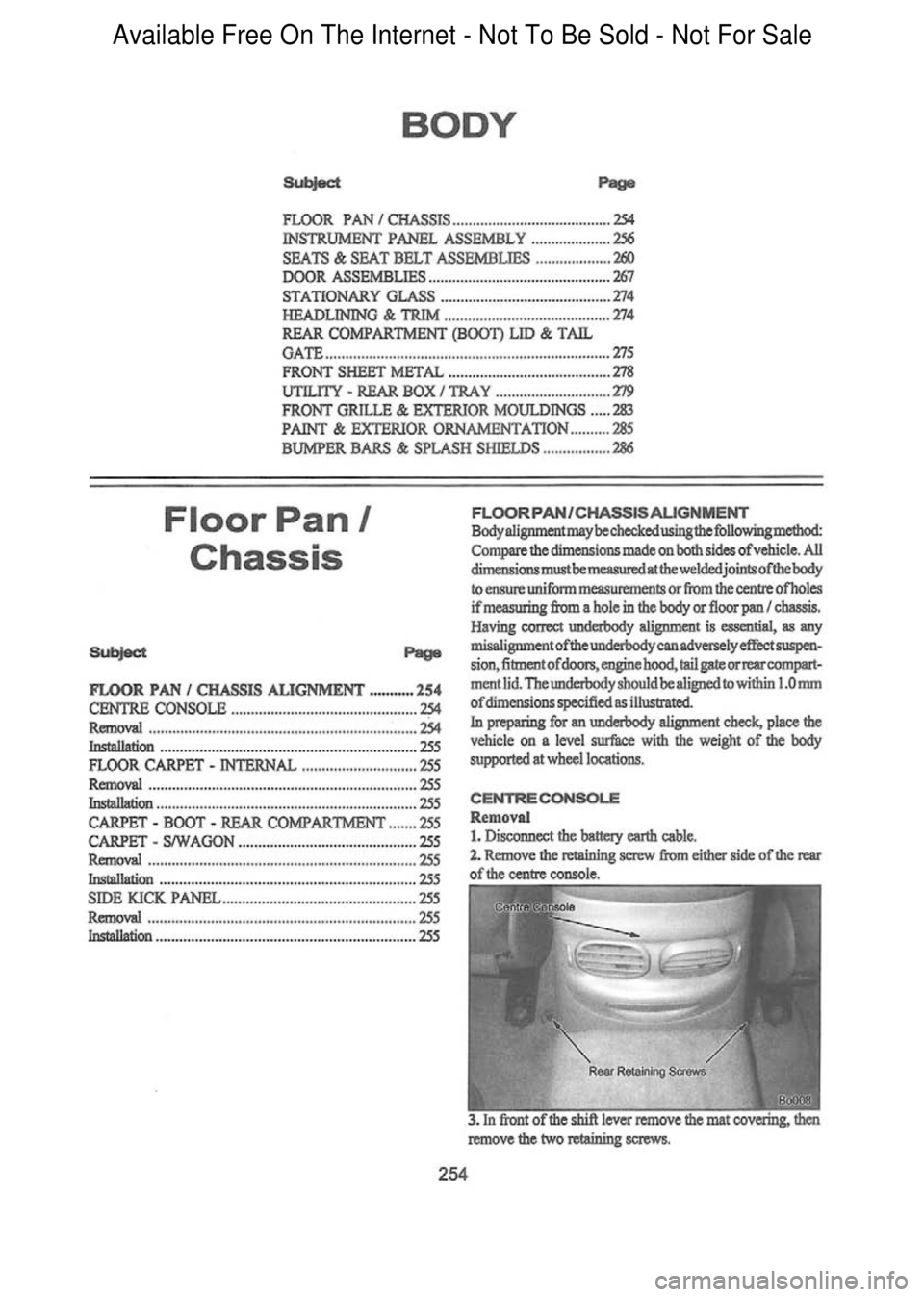 FORD FALCON 1998 Workshop Manual Available Free On The Internet - Not To Be Sold - Not For Sale FORD FALCON 1998 Workshop Manual Available Free On The Internet - Not To Be Sold - Not For Sale