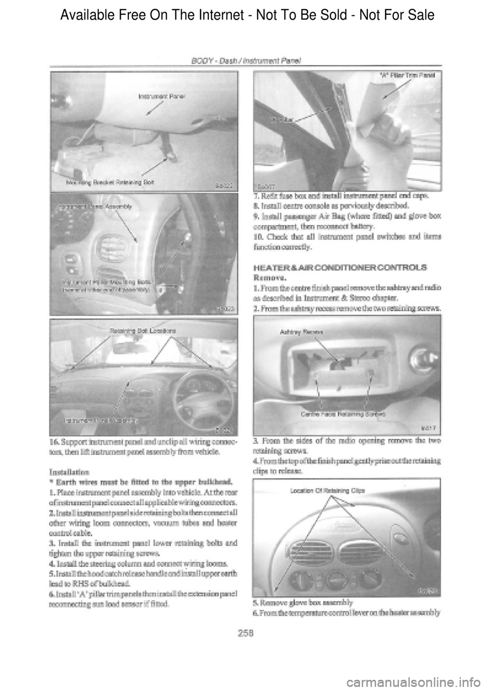 FORD FALCON 1998 Workshop Manual Available Free On The Internet - Not To Be Sold - Not For Sale FORD FALCON 1998 Workshop Manual Available Free On The Internet - Not To Be Sold - Not For Sale