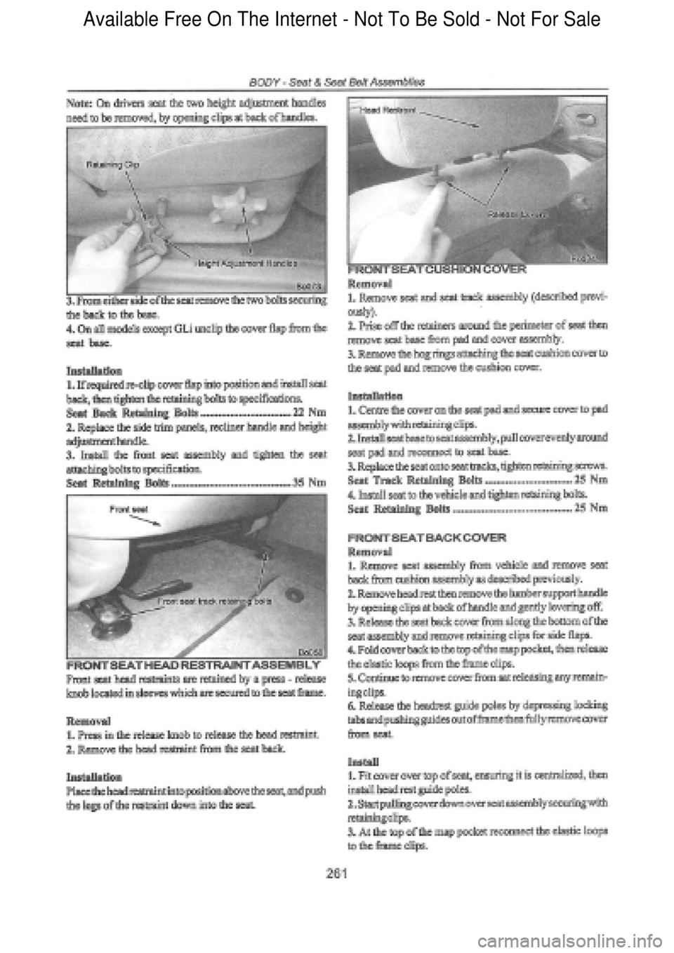 FORD FALCON 1998 Workshop Manual Available Free On The Internet - Not To Be Sold - Not For Sale FORD FALCON 1998 Workshop Manual Available Free On The Internet - Not To Be Sold - Not For Sale