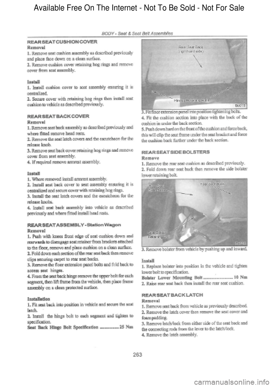 FORD FALCON 1998 Workshop Manual Available Free On The Internet - Not To Be Sold - Not For Sale FORD FALCON 1998 Workshop Manual Available Free On The Internet - Not To Be Sold - Not For Sale